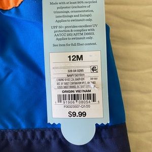 Toddler boys swim trunks size 12M